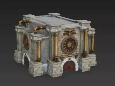 Ironbound Dwarven Forge 3D Model Low-poly 3D model