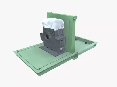 Bur Chock Tilter Low-poly 3D model