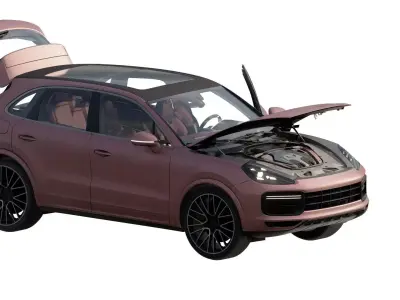 PORSCHE CAYENNE WITH INTERIOR 3D model
