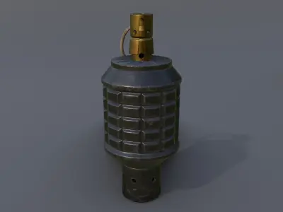 Type 91 Hand Grenade Low-poly 3D model