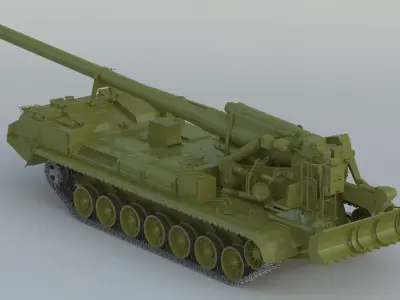 2S7 Pion 3D model