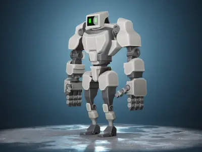 Stylized Robot Free low-poly 3D model
