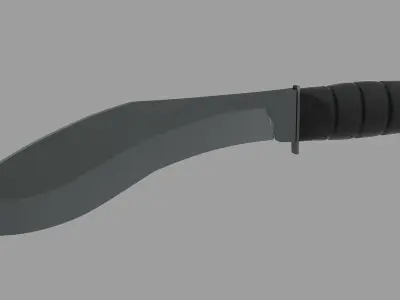 Kukri knife 3D model 2