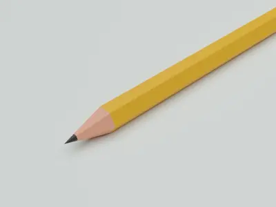 Low poly pencil Free low-poly 3D model