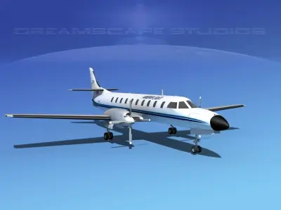 Swearingen SA226 Metroliner Ameriflight 3D model