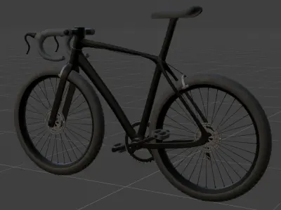 Aero Road Bike Low-poly 3D model