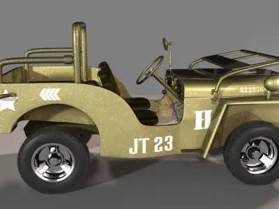 Jeep 3D toy military 3D model