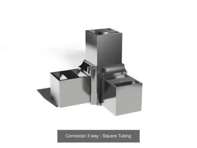 Connectors for square tubing 3D Model Pack