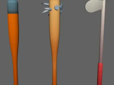 Low Poly Weapon Pack - 15 Pieces Low-poly 3D model