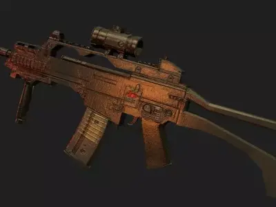 G36C - Realistic 3d model assault rifle Low-poly 3D model