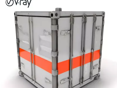 Industrial Shipping Container model pack with PBR Textures Low-poly 3D model