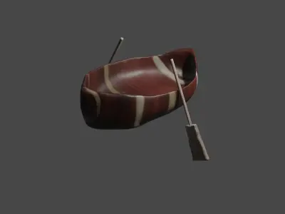 Perahu Dayung 3D model