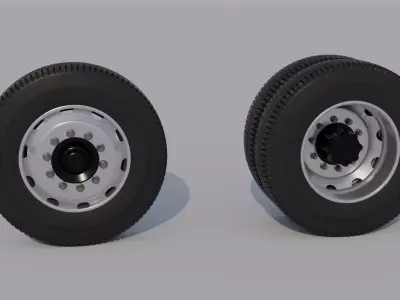 Truck wheels 3d 3D model