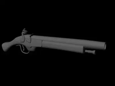 Old Gun Free 3D model