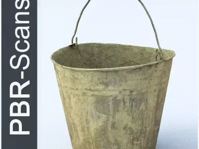 Dirty Bucket Middle Poly 3D model