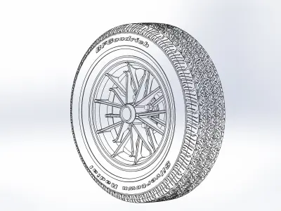 Custom wheels Kelsey-Hayes Stripper for scale model 3D print model