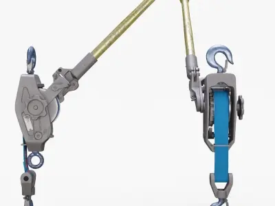 Winch lifting device 3D model