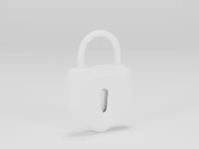 Rusty Old Vintage Padlock Low-poly 3D model