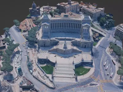 Altare della Patria Rome 3D Scan Single Material 3D model
