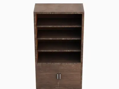 Old Shelf 01 Low-poly 3D model