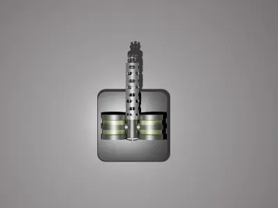 Autocannon Turret from Rimworld 3D Low-poly 3D model