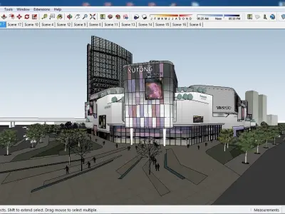 Sketchup Commercial Complex B3 3D model