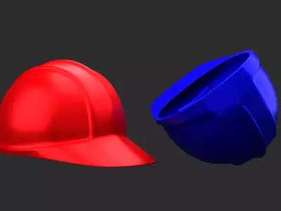 Industrial Safety Helmet Hard Hat Construction CGI 3D Model Free 3D model