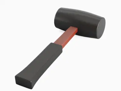 Rubber Mallet 02 3D model