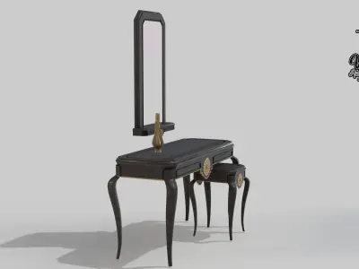 50s living room sideboard 3D model
