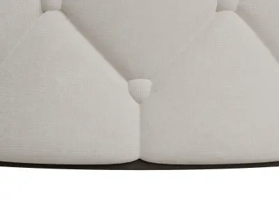Classy Cocktail Ottoman Glass Top Coffee Table Low-poly 3D model
