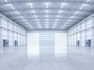 Hangar - Warehouse interior 04 3D model