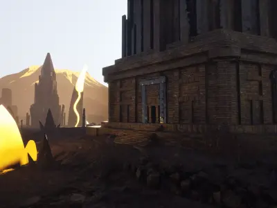 Lava Ruins Landscape 3D model purchase