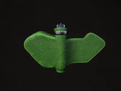 Green Petal explosive mine highpoly model 3D model