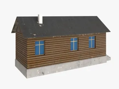 Old house low poly Free low-poly 3D model purchase