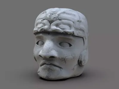 Olmeca Head 3D print model