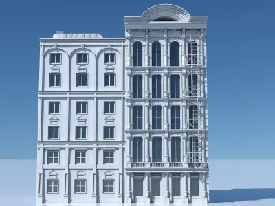 Commercial Building Facade 03 3D model