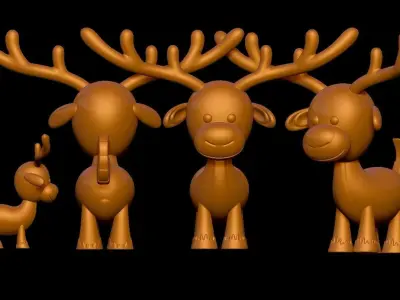 Christmas Deer Toy for 3D print model 3D print model