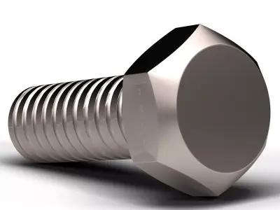 Hex Bolt Low-poly 3D model from CGTrader