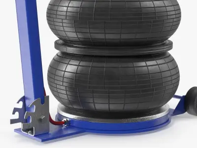 Triple Bellows Pneumatic Jack Tool Rigged for Maya 3D model