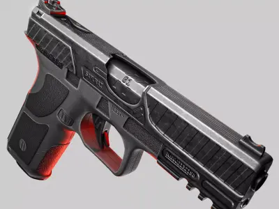 OZ-9 Gun Low-poly 3D model