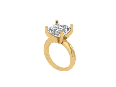 Asscher Ring 3D print model get