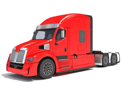Generic Semi Truck 3D model 4