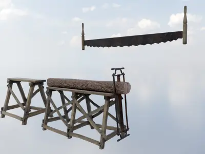 Table Saw Low-poly 3D model purchase