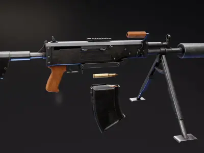 Russian 6p62 Rifle Low-poly 3D model