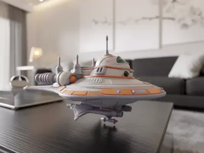 spaceship 3D print model