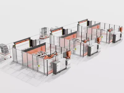 Industrial - 3D KUKA Robotics Welding Station v1 by Cels Low-poly 3D model
