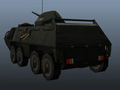Armored Vehicule Low-poly 3D model