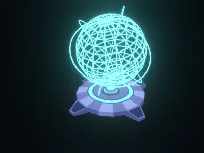 Toony Series - Sci-Fi Stylized Hologram - with Animation Low-poly 3D model