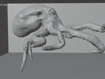 Octopus hight poly 3D model 3D model