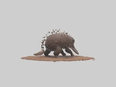 Echidna digging for ants model 3D model